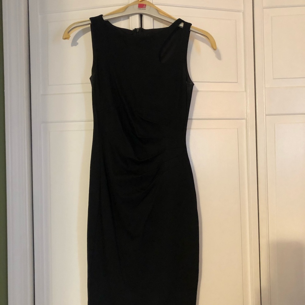 Sexy black sheath cocktail dress w/cut out detail